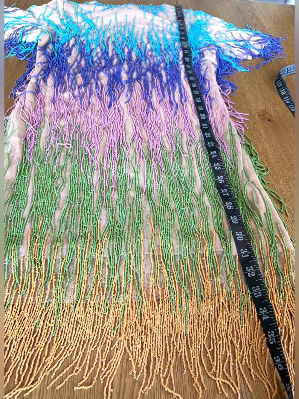 Nasty Gal Rainbow Fringe Tassel Mini Shift Dress Multicolor Size 8 NWT - Picture 5 of 16